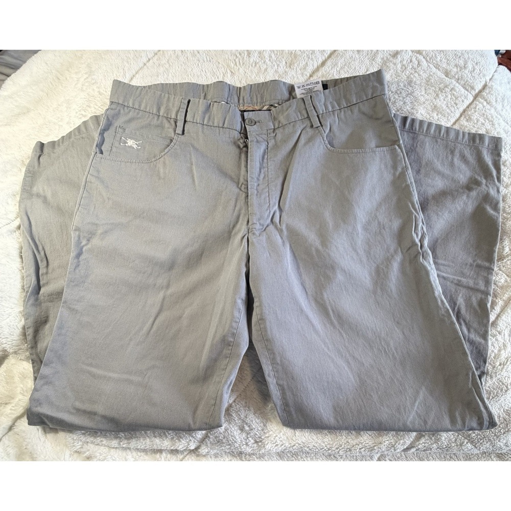 Burberry Golf Pants Men's 38X31 Inseam Gray Slacks Zip Up